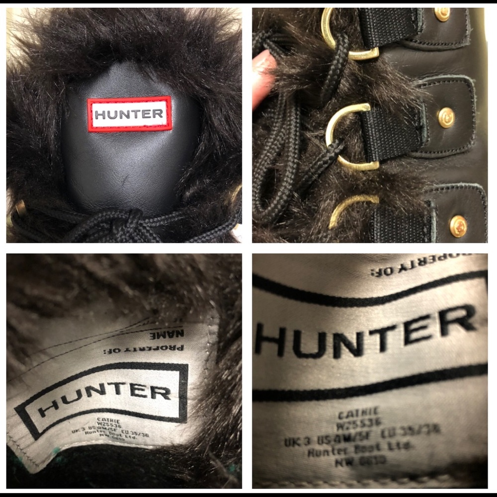 RARE Hunter Cathie Fur-Trimmed Boots - Picture 7 of 8